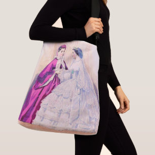 Bolso Cruzado Traje de novia de la lámina de moda francesa de 18