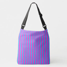Bolso Cruzado Trendige Streifen Tasche in Pink und Blau