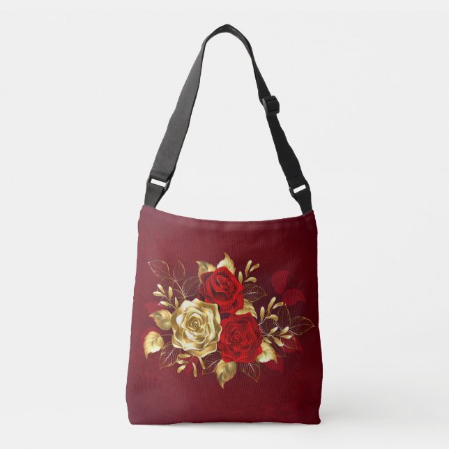 Bolso Cruzado Tres Rosas Joyas (Anverso)