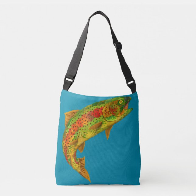 Bolso Cruzado Trucha arco iris de hoja de lápiz 5 (Anverso)