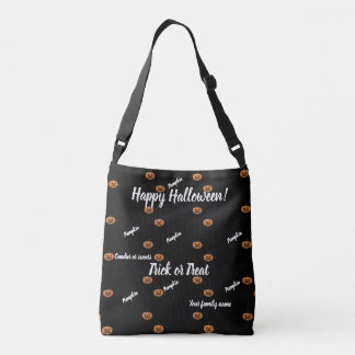 Bolso Cruzado truco o trato, nombre, halloween personalizado Pum