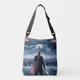 Bolso Cruzado Trump con la bandera estadounidense en la espalda,