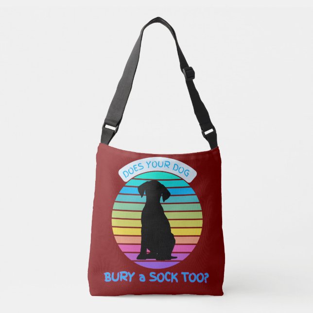 Bolso Cruzado ¿Tu perro entierra un sock demasiado retro al atar (Anverso)