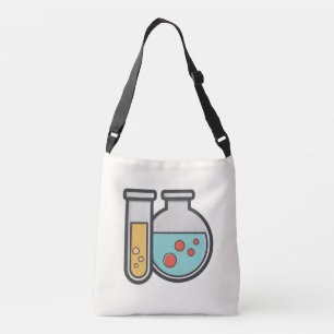 Bolso Cruzado Tubo de prueba de química y vaso de precipitado