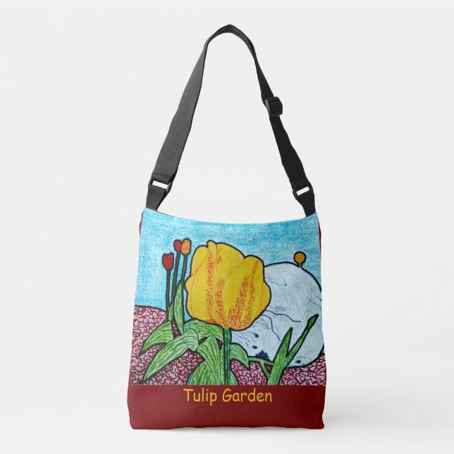 Bolso Cruzado Tulip Garden Deep Red (Anverso)