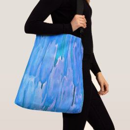 Bolso Cruzado Tulipanes azules franceses Resumen de patrón flora