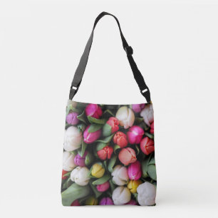 Bolso Cruzado Tulipanes de flores coloridas Primavera de Pascua