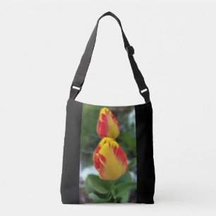 Bolso Cruzado tulipanes rojos amarillos