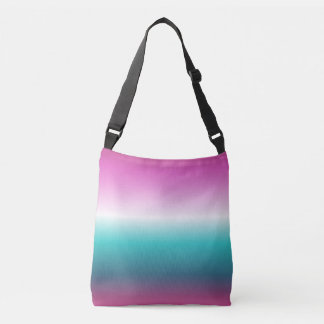 Bolso Cruzado turquesa verde azulada de color rosa gitano aqua m