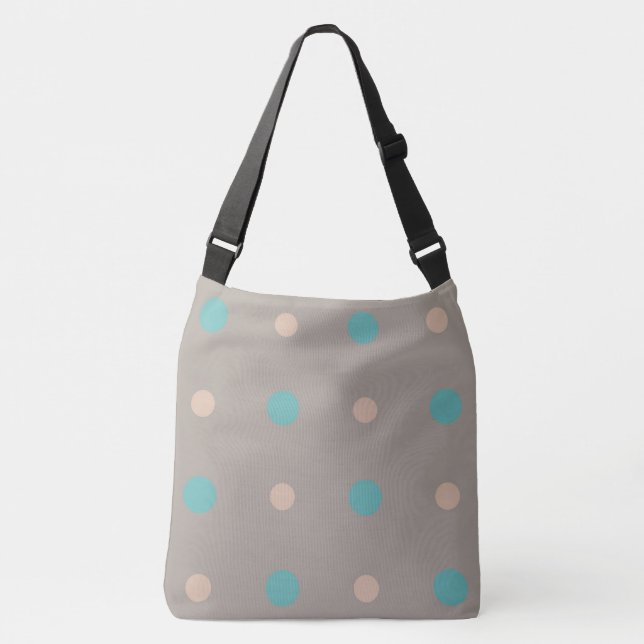 Bolso Cruzado Turquesa y Melaza (Anverso)