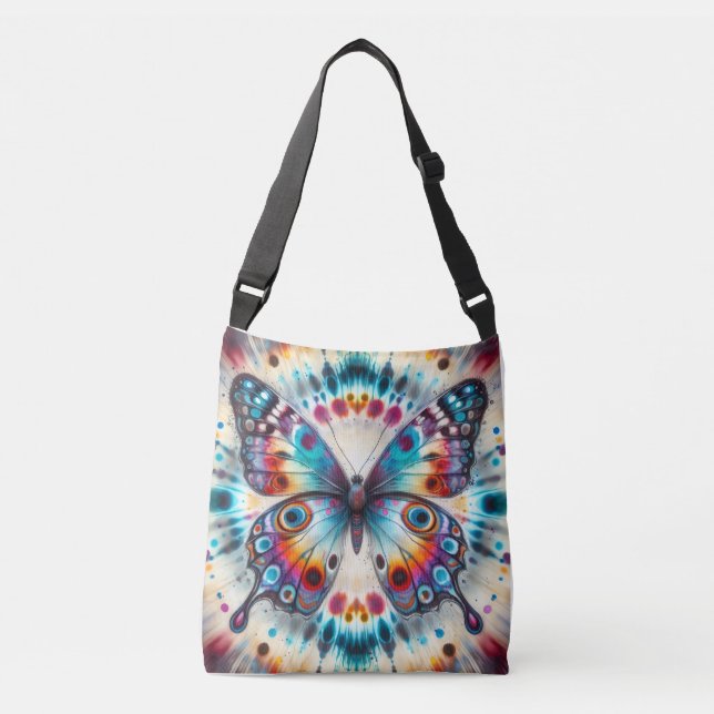 Bolso Cruzado tye dye butterfly  (Anverso)
