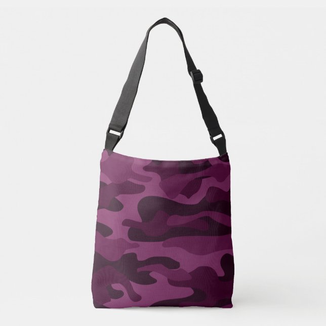 Bolso Cruzado Tyrian Purple Monocolor Camo (Anverso)