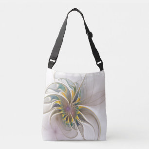 Bolso Cruzado Un colorido ornamento fractal. Resumen Arte de flo