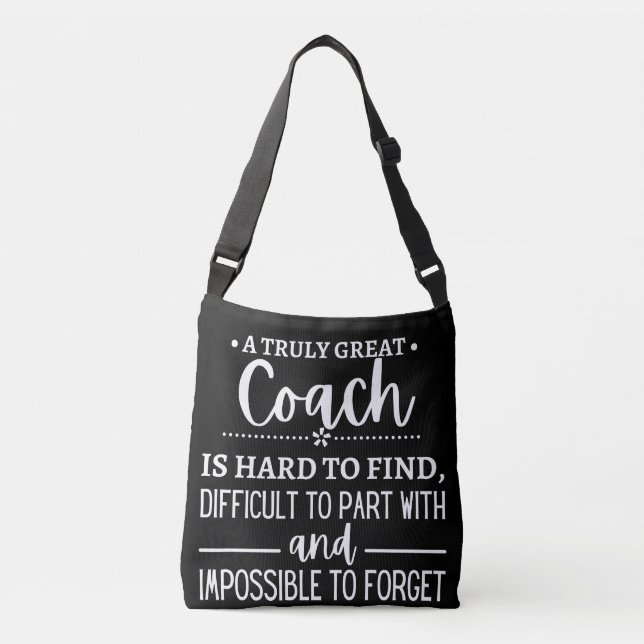 Bolso Cruzado Un entrenador verdaderamente grande es difícil de  (Anverso)