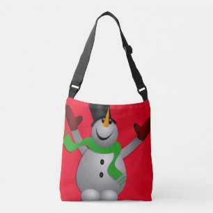 Bolso Cruzado Un muñeco de nieve feliz