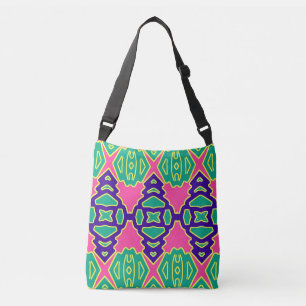 Bolso Cruzado Un patrón clásico multicolor y vibrante