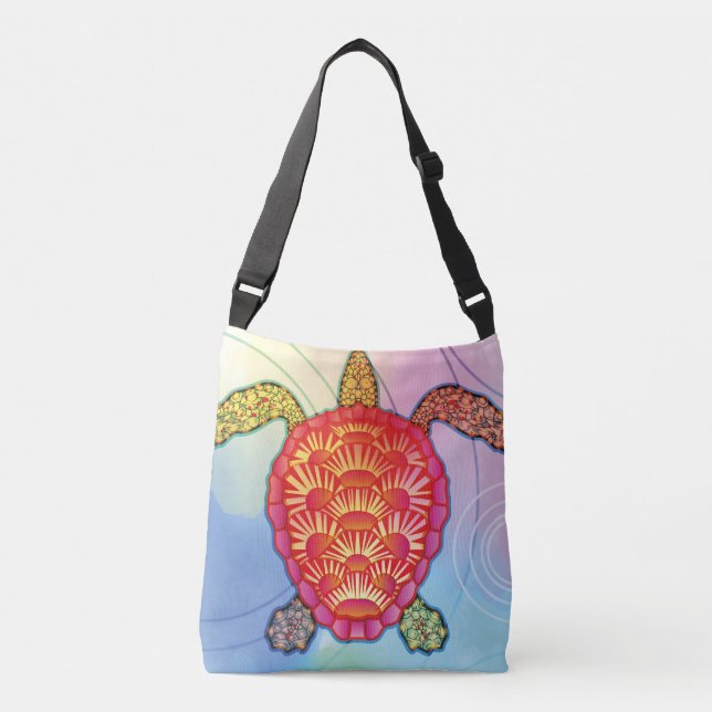 Bolso Cruzado una tortuga marina (Anverso)