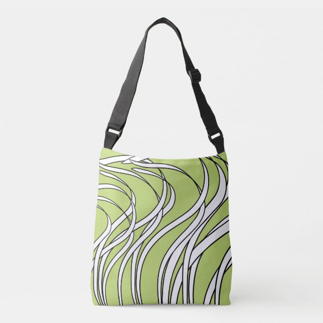 Bolso Cruzado Underwater  Wave lime green (Anverso)