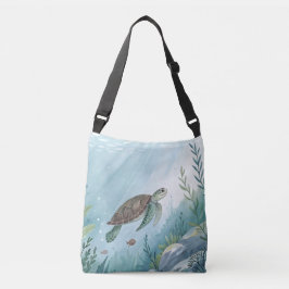 Bolso Cruzado Underwater world with turtle