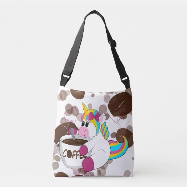 Bolso Cruzado Unicorn with Coffee  (Anverso)