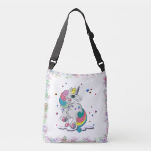 Bolso Cruzado Unicornio arcoiris