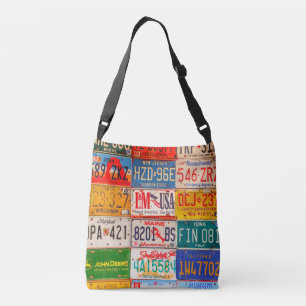 Bolso Cruzado United States License Plates Art America