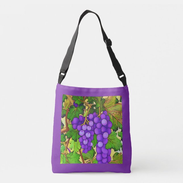 Bolso Cruzado Uvas moradas en la uva (Reverso)