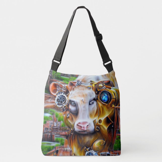 Bolso Cruzado Vaca cibernética de vapor (Anverso)