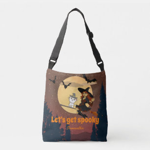 Bolso Cruzado Vamos a asustarnos Nombre personalizado Feliz Ha