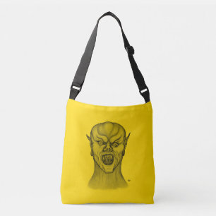 Bolso Cruzado Vampiro, diseño negro y amarillo
