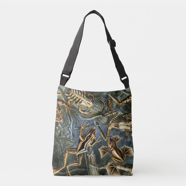 Bolso Cruzado variedad Ernst Haeckel de ranas exóticas:Batrachia (Anverso)
