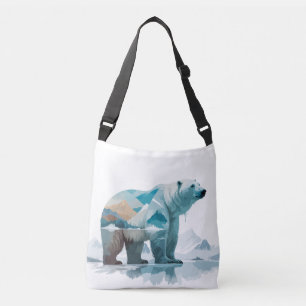 Bolso Cruzado Vector de Oso Polar Arte Animal Majestuoso Natural