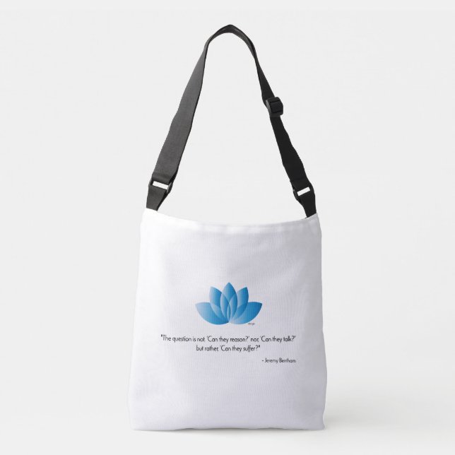 Bolso Cruzado Vegan, Veganismo, salven una cita animal (Anverso)