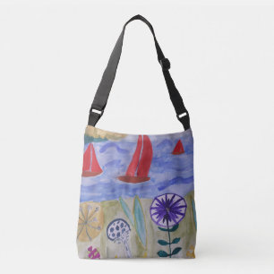 Bolso Cruzado Velas y flores rojas