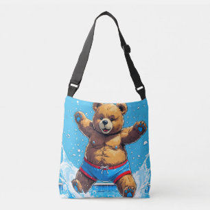 Bolso Cruzado Verano de oso salvaje vintage piscina