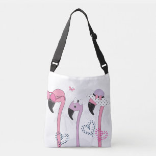 Bolso Cruzado Verano Flamingo: Ilustracion Beach Vintage.