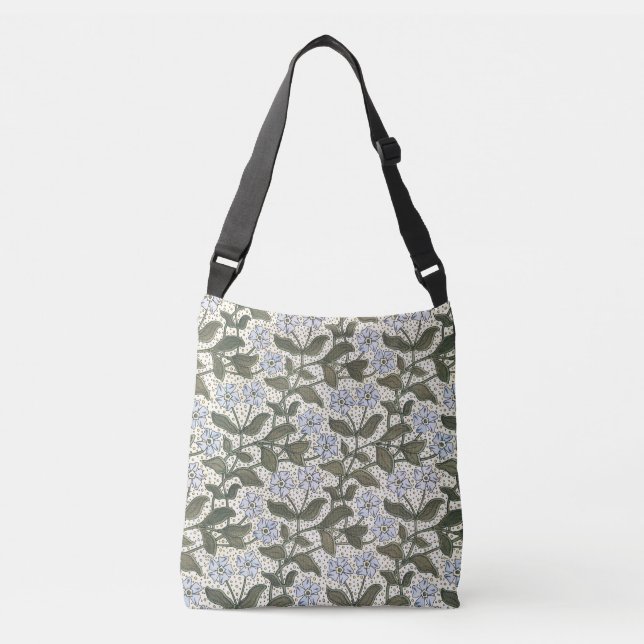 Bolso Cruzado Verano Periwinkle Bonito Flor Elegante Floral (Anverso)