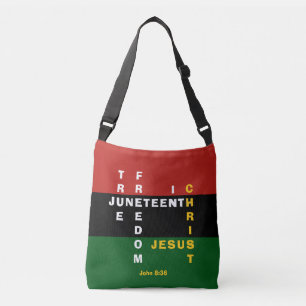 Bolso Cruzado VERDADERA LIBERTAD EN EL CRISTO cristiano Junérez