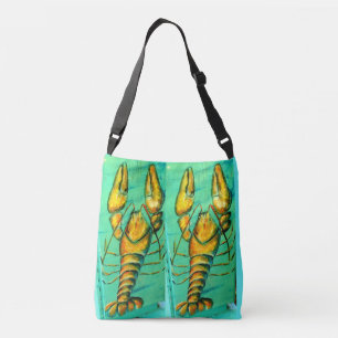 Bolso Cruzado verde del diseño de la langosta