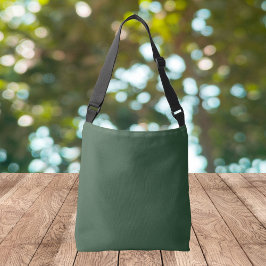 Bolso Cruzado Verde Esmeralda Oscuro Color Sólido