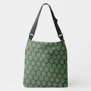 Bolso Cruzado Verde solloza 'rede, tela, grado' em cores -quadra