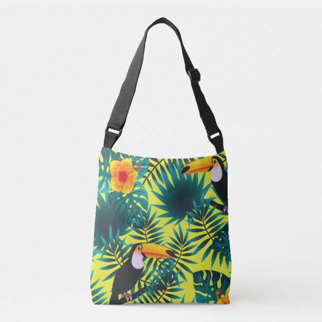 Bolso Cruzado Verdor de verano Foliage de selva tropical (Anverso)