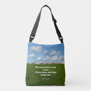 Bolso Cruzado Verso de la Biblia, John 10:27,