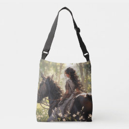 Bolso Cruzado Viaje a caballo animado en el bosque