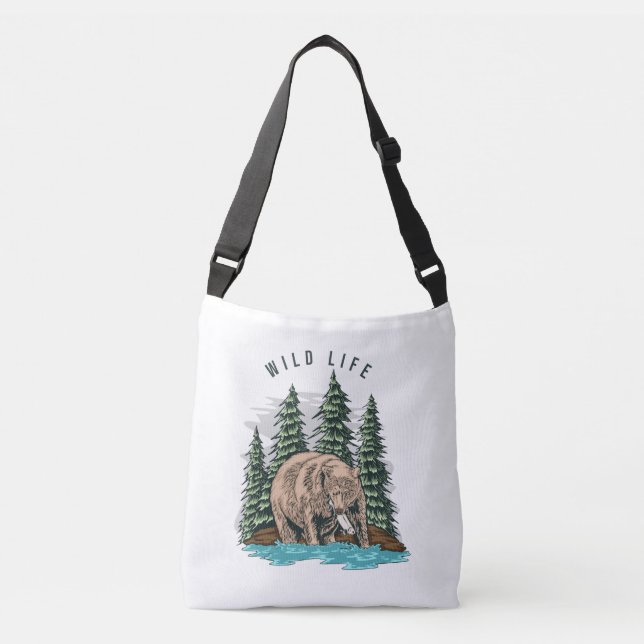 Bolso Cruzado Viaje de aventuras Bossica Crossbody Tote Bag (Anverso)