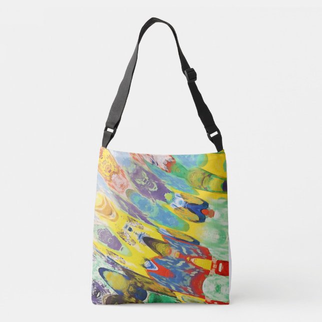Bolso Cruzado Vibrant Colorful Waves (Reverso)