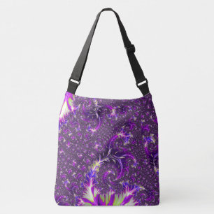 Bolso Cruzado Vibrante Colorido Trippy Groovy Boho Espiral Fract