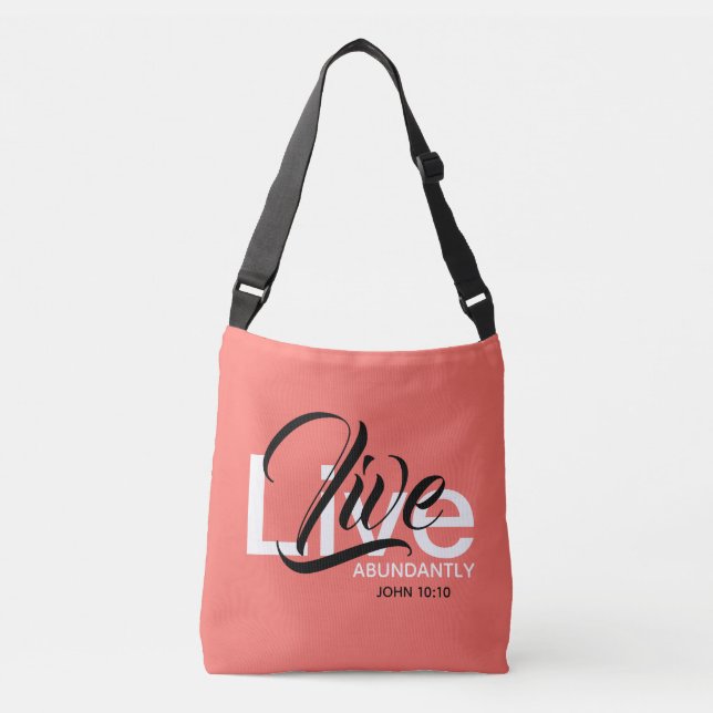 Bolso Cruzado VIDA ABUNDANCIALMENTE cristiana Abundant Life Cora (Anverso)