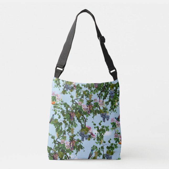Bolso Cruzado Viñas y flores de miel trepantes (Anverso)