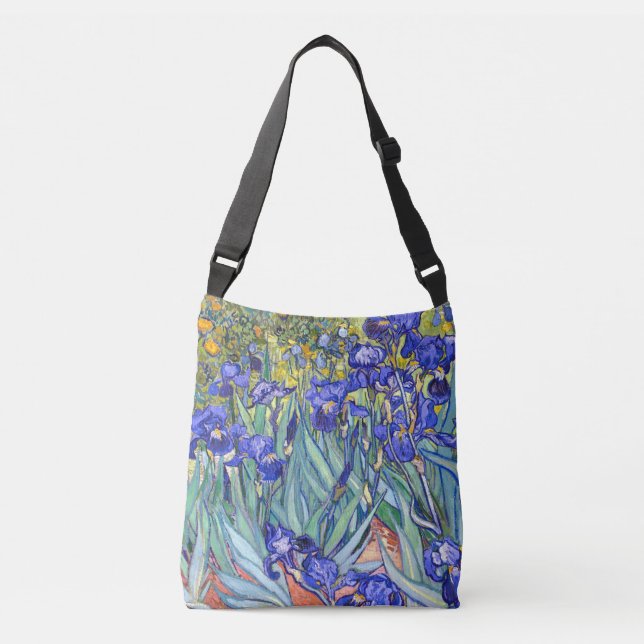 Bolso Cruzado Vincent Van Gogh Irises Bella Artes de cosecha flo (Anverso)